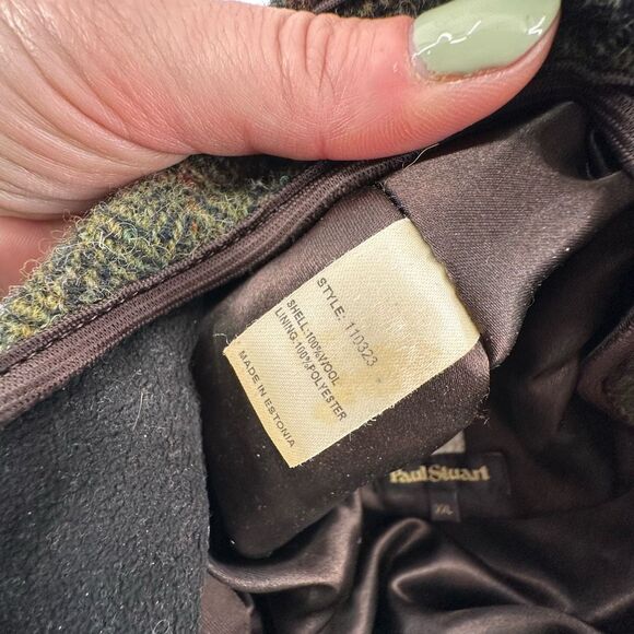 Paul Stuart Green Tweed Cap - Picture 5 of 8